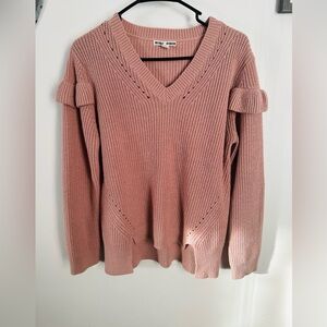 Moral Fiber Women's Blush V-Neck Sweater